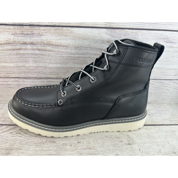 Wolverine Trade Wedge UL Boots Men\'s 7.5 Black Soft Toe Work Boots Leather main image 4
